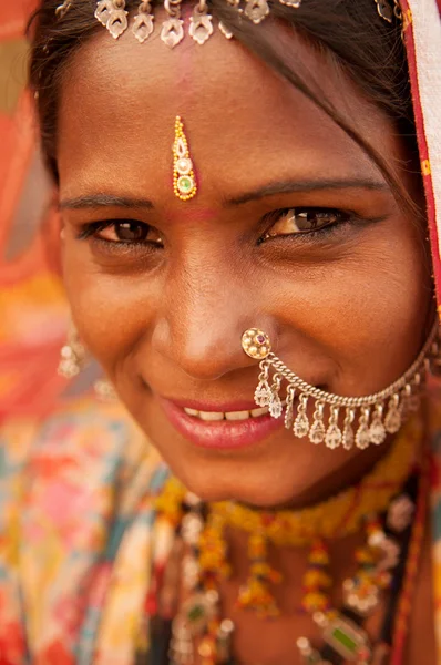 Traditional Indian girl smiling