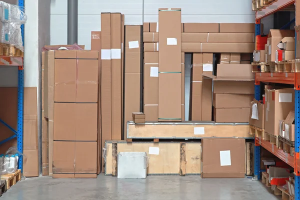 Shipping Boxes in Warehouse