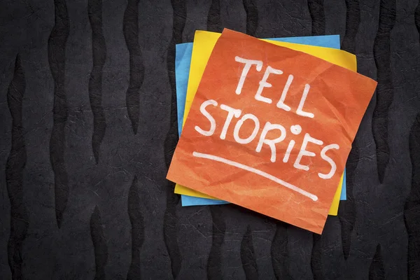 Tell stories reminder note