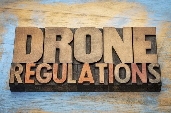 Drone regulations word abstract
