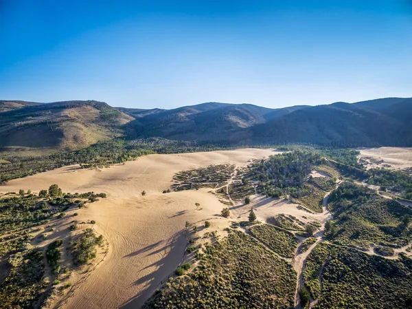 Off road trails on sand dunes