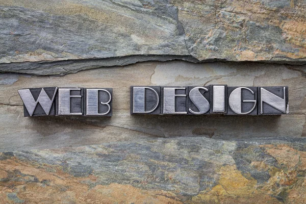 Web design in metal type