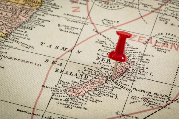 New Zealand on vintage map