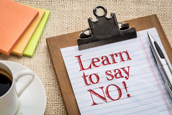 Learn to say no advice