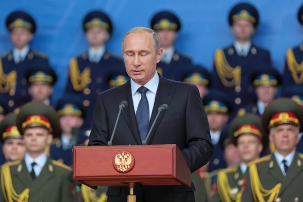 Vladimir Putin with eyes closed