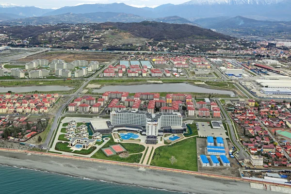 Modern hotel complexes on Olympic Prospekt