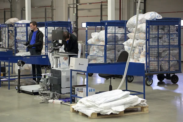 Employees on the workplace in Logistics center