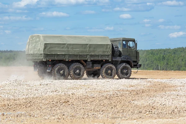 Demonstration of the capabilities of a military truck KamAZ-6560