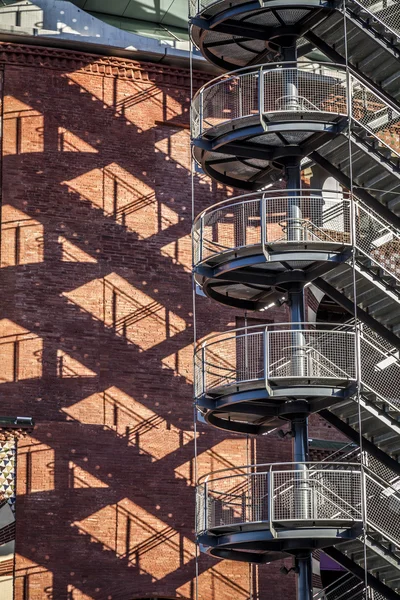 Emergency staircase  in a building in Barcelona