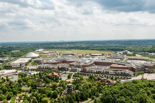Aerial view of the shopping center Centro in Oberhausen, Germany