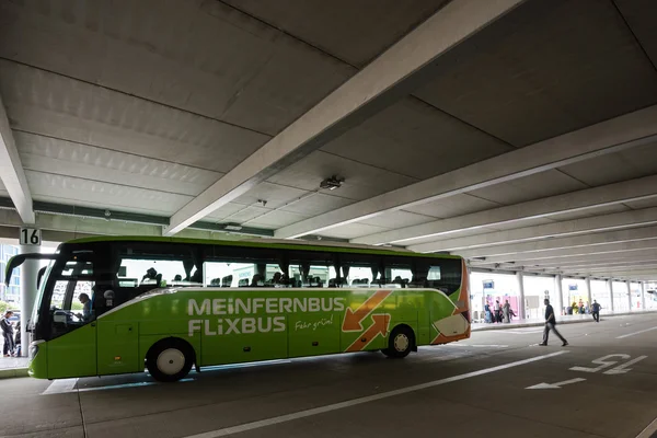 A long distance bus by Mein Fernbus in the new Stuttgart Central Bus Station