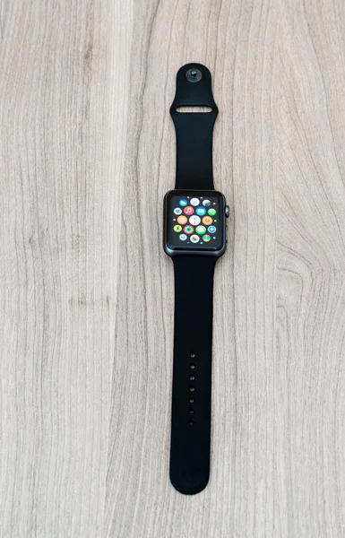 Apple Watch Sport on the table with app screen