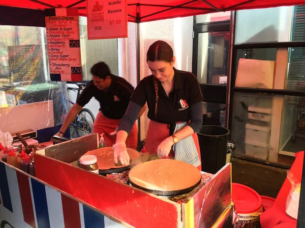 French Cook Prepare Crepe at La Cigala French Market