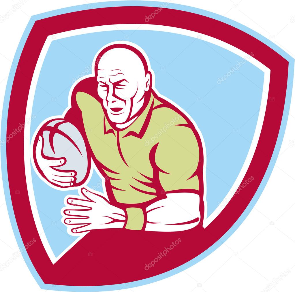 jogador de Rugby executando carregamento dos desenhos animados do escudo — Ilustração de Stock #53134177 jogador de Rugby executando carregamento dos desenhos animados do escudo — Vetor de Stock #53134177