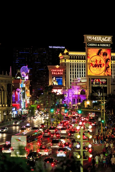 Panoramic view along Las Vegas Blvd