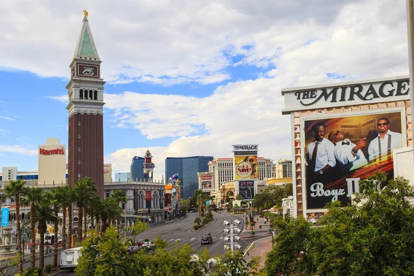 Panoramic view along Las Vegas Blvd