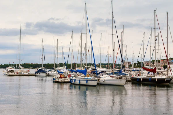 Small yachts in a harbour near Rovinj