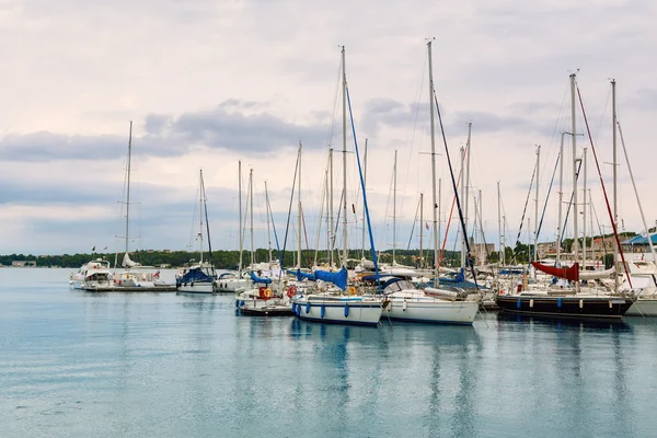 Small yachts in a harbour near Rovinj