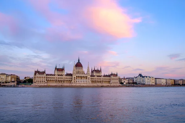 The Hungarian Parliament building at sunset