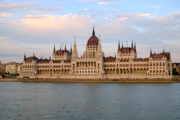 The Hungarian Parliament building at sunset