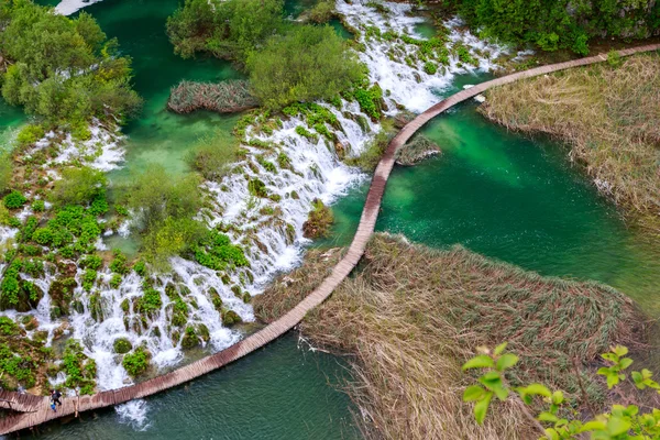 Boardwalk in the park Plitvice lakes