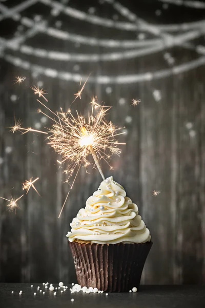 Cupcake with sparkler