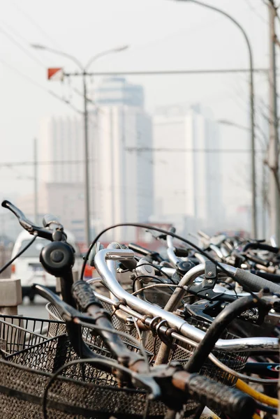 Old bikes park in Beijing