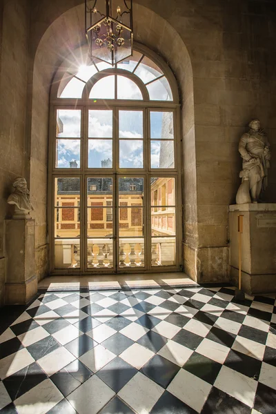 Luxury palace glass windows in Versailles palace,  France