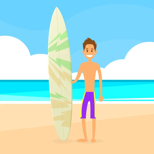 Surfer Man with Surfing Board