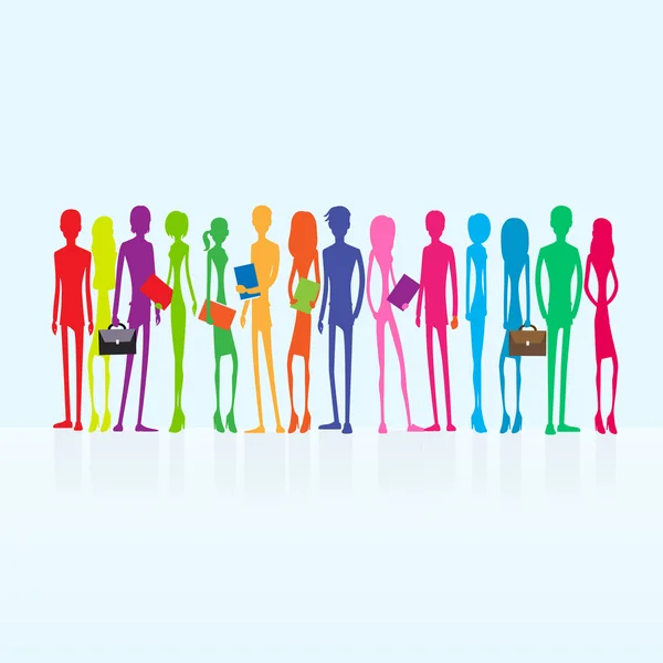 Group of colorful business people