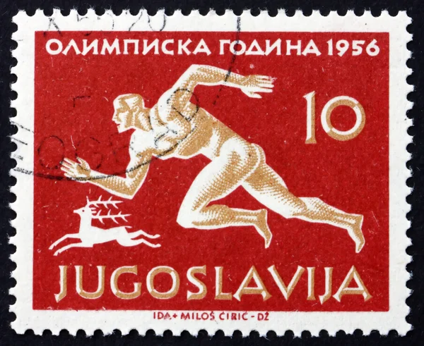Postage stamp Yugoslavia 1956 Runner