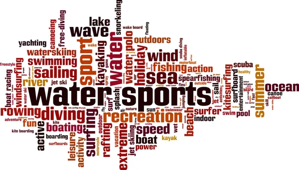 Water sports word cloud