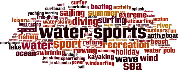 Water sports word cloud