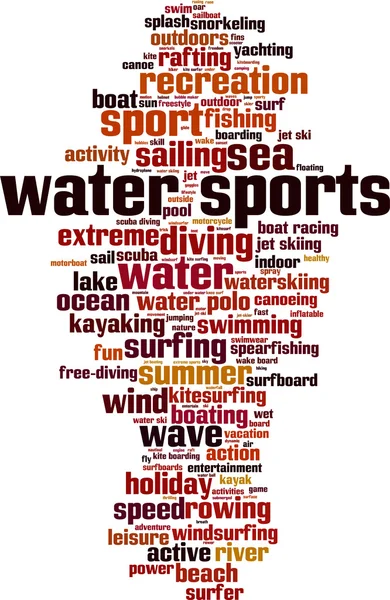 Water sports word cloud