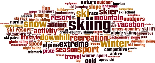 Skiing word cloud