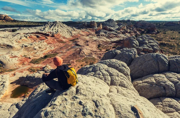 Hiker in the Utah mountains