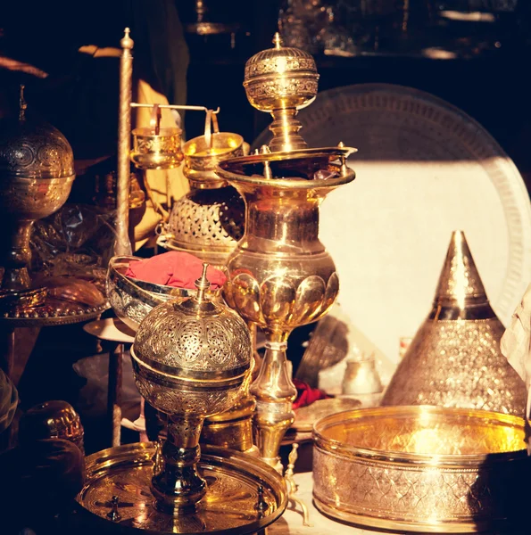 Lamp shop in moroccan market