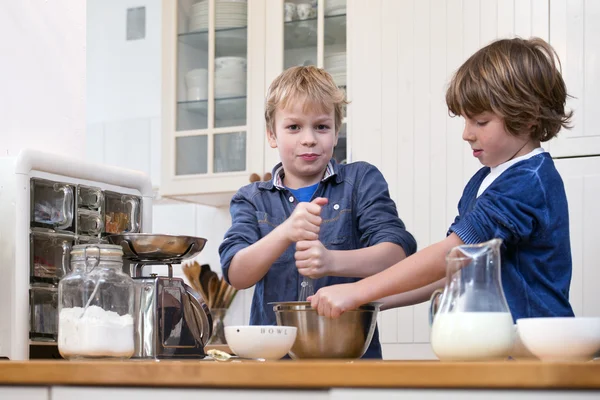 Boys baking pastry