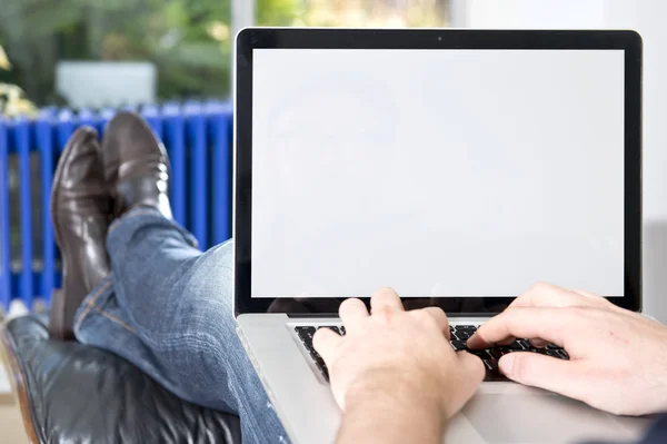 Man working on the laptop