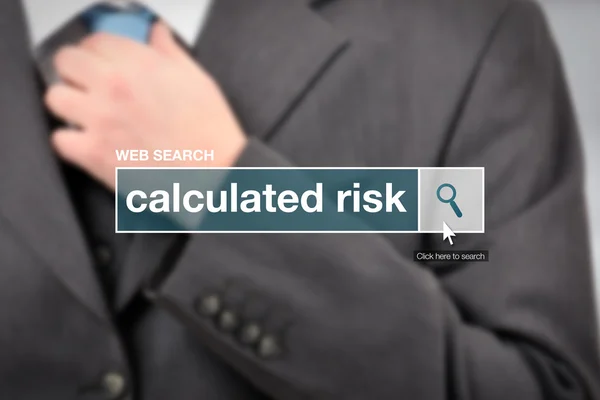 Web search bar glossary term - calculated risk