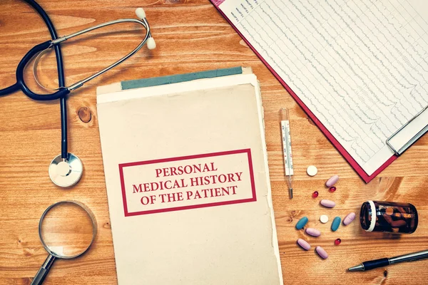 Personal medical history of the patient, healthcare concept