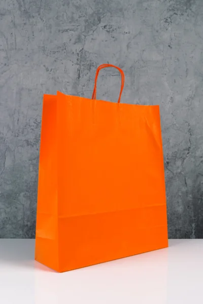 Orange Paper Shopping Bag