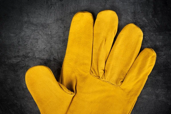 Leather Construction Work Gloves Detail