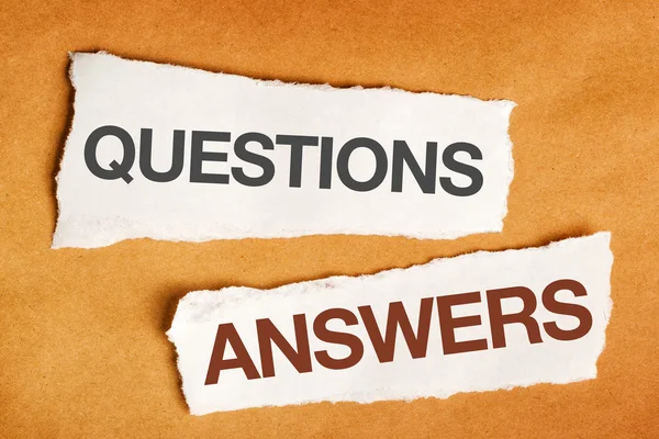 Questions and answers on scrap paper