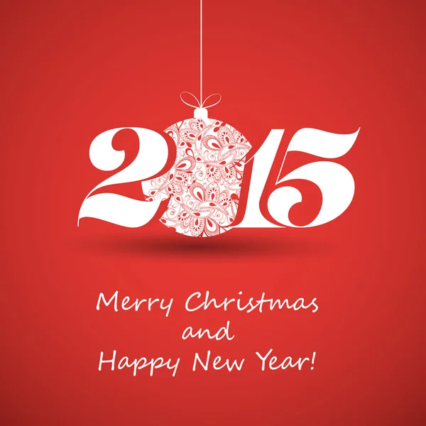 Merry Christmas and Happy New Year Greeting Card - 2015