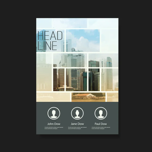 Flyer or Cover Design with Skyscrapers