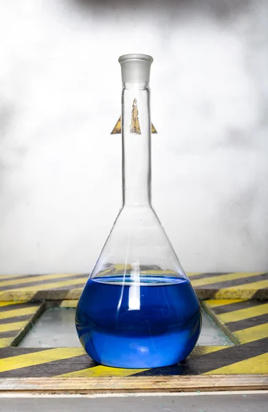 Flask with chemical reagent