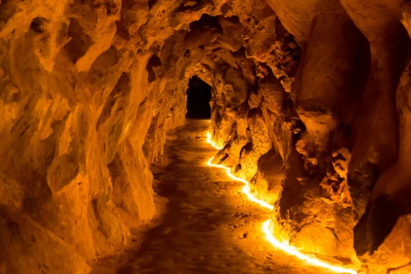 Underground cave with lights