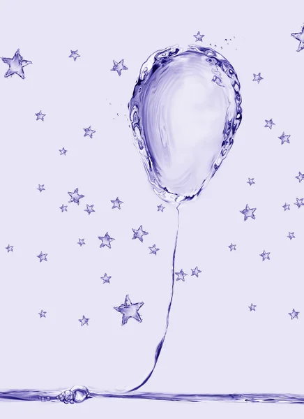 Violet Water Balloon and Stars