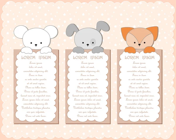 Baby animal banners collection.